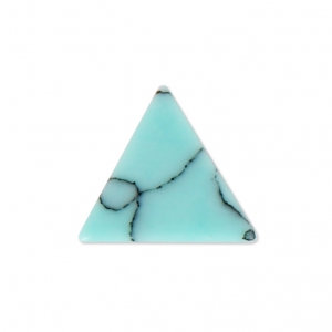 Triangle cabochon imitation Howlite tinted 8.5x8.5 mm Blue Veraman x5