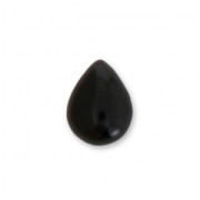 Pear shape cabochon imitation Howlite tinted 8x6mm Jet x5|raw }}