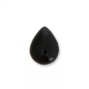 Pear shape cabochon imitation Howlite tinted 8x6mm Jet x5