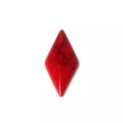 Diamond cabochon imitation Howlite tinted 10x5 mm Red Corail x4