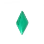 Diamond cabochon imitation Howlite tinted 10x5 mm Green x4