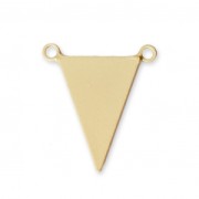 Triangular spacer 2 loops 15.5x13.5 mm satin gold tone x1