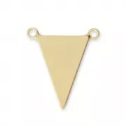 Triangular spacer 2 loops 15.5x13.5 mm satin gold tone x1