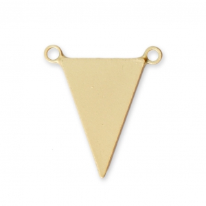 Triangular spacer 2 loops 15.5x13.5 mm satin gold tone x1