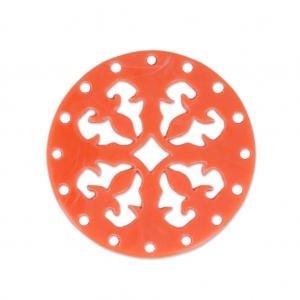 Plexiglass round spacer 27 mm Coral x1