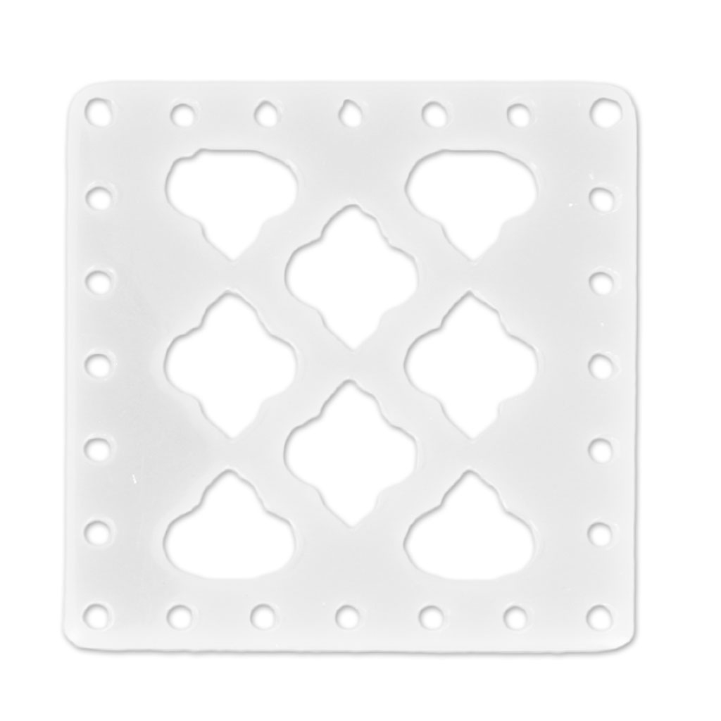 Plexiglass square spacer 30x30 mm White x1 Perles & Co