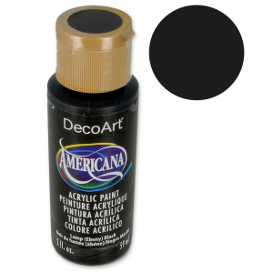 Acrylic paint high quality - DecoArt Americana  - Ebony Black x59 ml