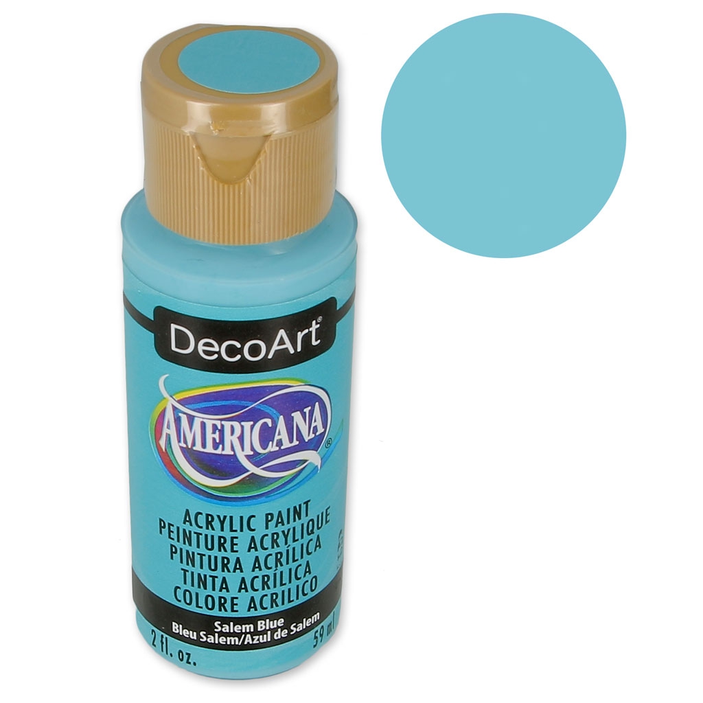 Acrylic paint high quality DecoArt Americana Salem Blue x59ml