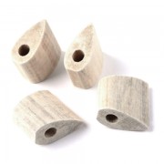 Natural wooden flat beads 30x29 mm x10|raw }}