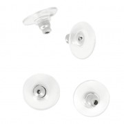 Stainless steel Ear clutches with silicon x20