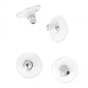 Stainless steel Ear clutches with silicon x20