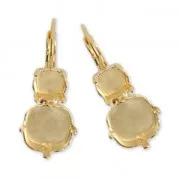Leverback Earrings trio for PureCrystal 1028/1088 8 mm and 4470 12 mm - Gold Tone x2