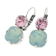 Leverback Earrings trio for PureCrystal 1028/1088 8 mm and 4470 12 mm - Gold Tone x2