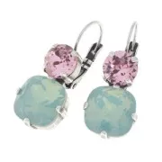 Leverback Earrings trio for PureCrystal 1028/1088 8 mm and 4470 12 mm - Gold Tone x2