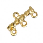 3 strands spacer 20x10 mm fine Gold plated x4|raw }}