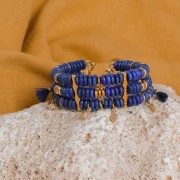 3 strands spacer 20x10 mm fine Gold plated x4