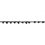 Beaded thread with seed beads 2.4 mm for DIY creations - Black x 3m