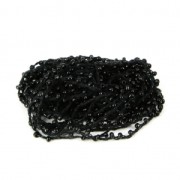 Beaded thread with seed beads 2.4 mm for DIY creations - Black x 3m