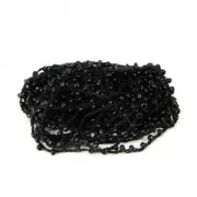 Beaded thread with seed beads 2.4 mm for DIY creations - Black x 3m
