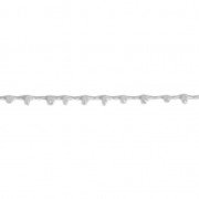 Beaded thread with seed beads 2.4 mm for DIY creations - Grey x 3m