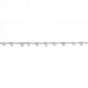 Beaded thread with seed beads 2.4 mm for DIY creations - Grey x 3m