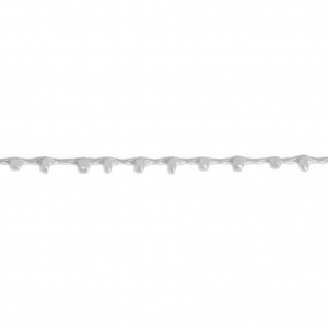 Beaded thread with seed beads 2.4 mm for DIY creations - Grey x 3m