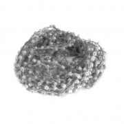 Beaded thread with seed beads 2.4 mm for DIY creations - Grey x 3m