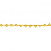 Beaded thread with seed beads 2.4 mm for DIY creations - Yellow x 3m
