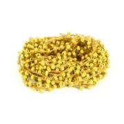 Beaded thread with seed beads 2.4 mm for DIY creations - Yellow x 3m