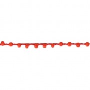 Beaded thread with seed beads 2.4 mm for DIY creations - Red x3m|raw }}