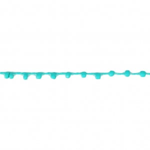 Beaded thread with seed beads 2.4 mm for DIY creations - Turquoise x3m
