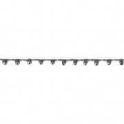 Beaded thread with seed beads 2.4 mm for DIY creations - Silver x3m|raw }}