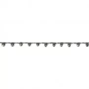 Beaded thread with seed beads 2.4 mm for DIY creations - Silver x3m