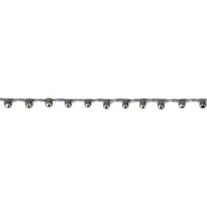 Beaded thread with seed beads 2.4 mm for DIY creations - Silver x3m