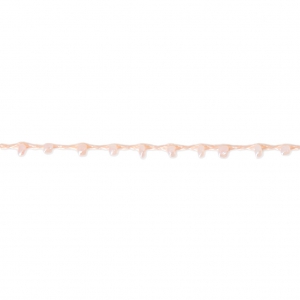 Beaded thread with seed beads 2.4 mm for DIY creations - Peach x3m