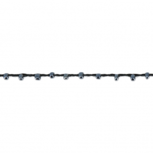 Beaded thread with seed beads 2.4 mm for DIY creations - Prussian Blue x3m