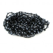 Beaded thread with seed beads 2.4 mm for DIY creations - Prussian Blue x3m