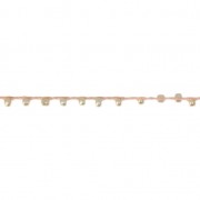 Beaded thread with seed beads 2.4 mm for DIY creations - Sandy Brown x3m|raw }}