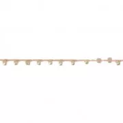 Beaded thread with seed beads 2.4 mm for DIY creations - Sandy Brown x3m