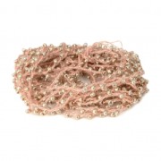 Beaded thread with seed beads 2.4 mm for DIY creations - Sandy Brown x3m