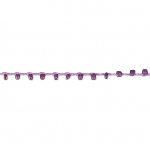Beaded thread with seed beads 2.4 mm for DIY creations - Violet x3m