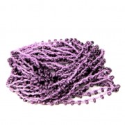 Beaded thread with seed beads 2.4 mm for DIY creations - Violet x3m
