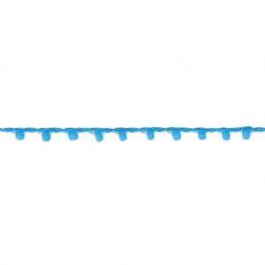 Beaded thread with seed beads 2.4 mm for DIY creations - Light Blue x3m