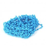 Beaded thread with seed beads 2.4 mm for DIY creations - Light Blue x3m