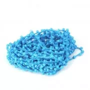 Beaded thread with seed beads 2.4 mm for DIY creations - Light Blue x3m