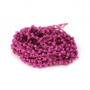 Beaded thread with seed beads 2.4 mm for DIY creations -  Fuchsia x3m