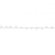 Beaded thread with seed beads 2.4 mm for DIY creations -  White x3m