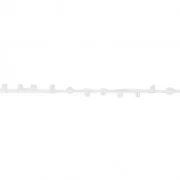 Beaded thread with seed beads 2.4 mm for DIY creations - White x3m