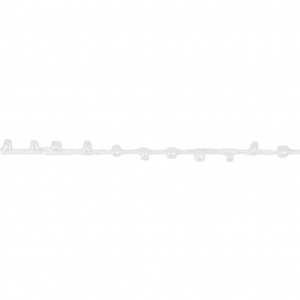 Beaded thread with seed beads 2.4 mm for DIY creations - White x3m