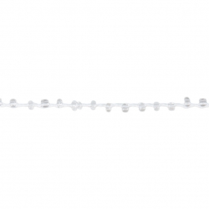 Beaded thread with seed beads 2.4 mm for DIY creations -  Transparent x3m